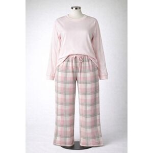 MUK LUKS Volume Sleeve Lounge Set Top Blush Pink [S]